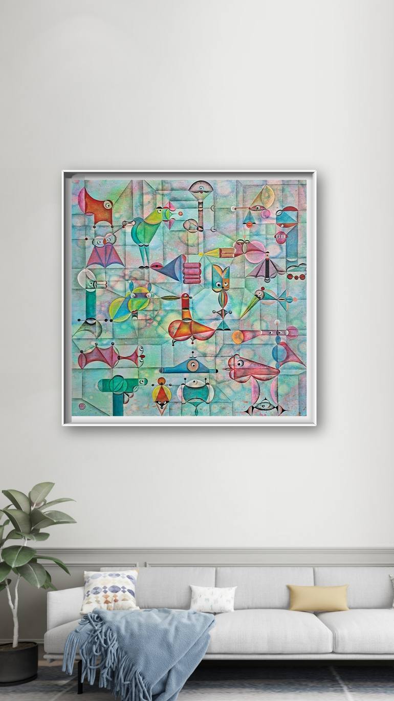 Original Abstract Expressionism Abstract Painting by Da Hong