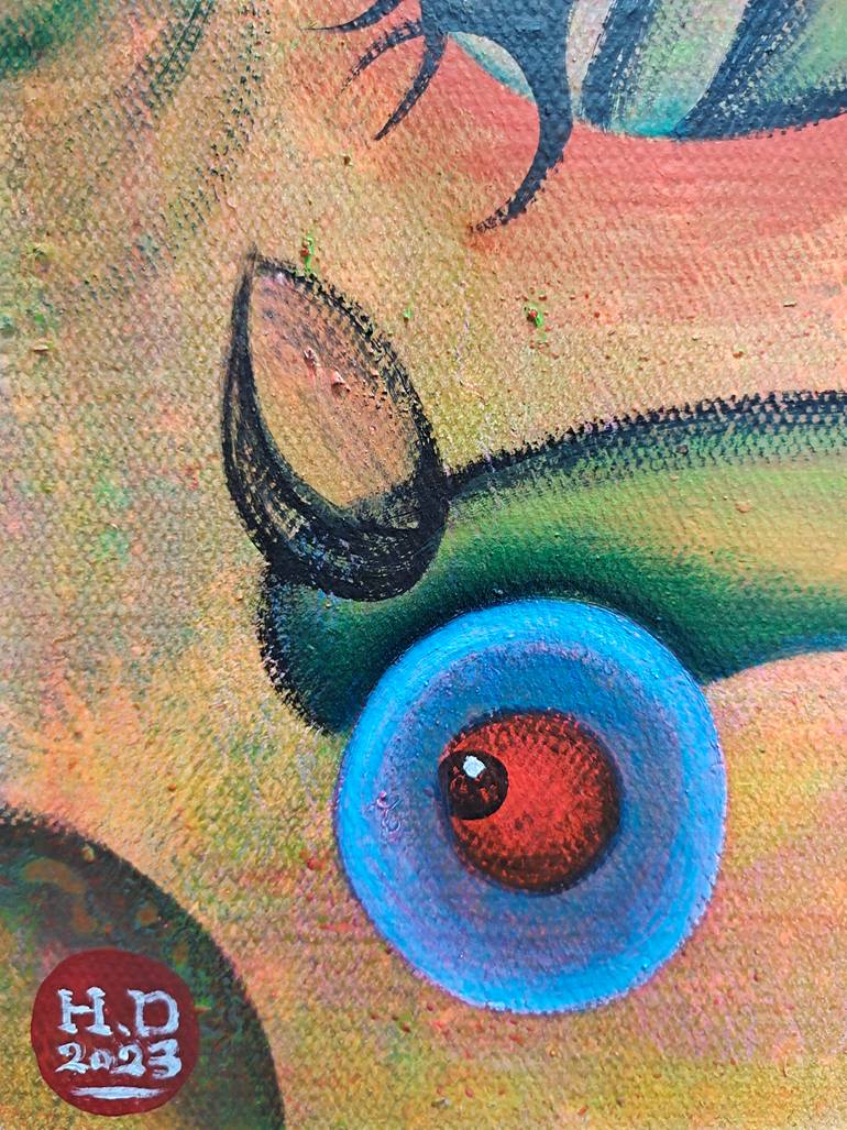 Original Abstract Expressionism Animal Painting by Da Hong