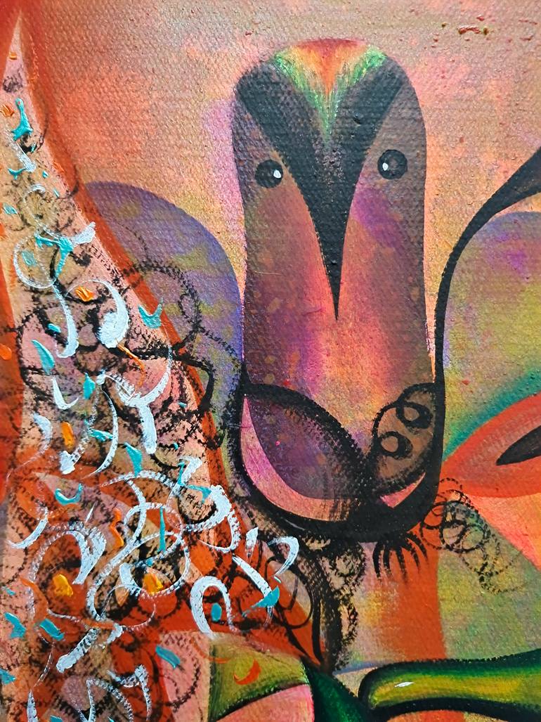 Original Abstract Expressionism Animal Painting by Da Hong