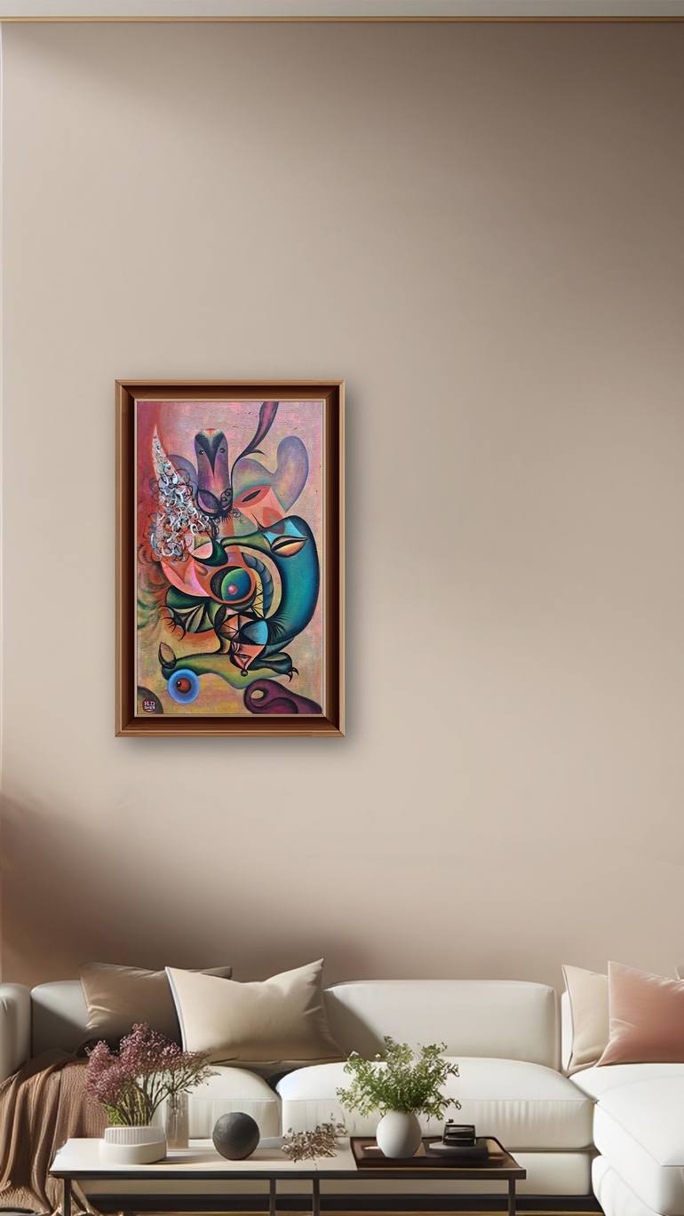 Original Abstract Expressionism Animal Painting by Da Hong