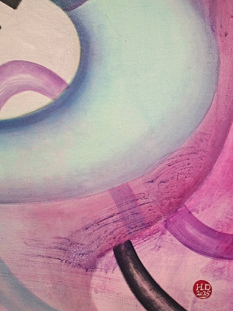 Original Abstract Expressionism Music Painting by Da Hong