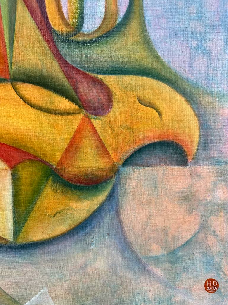 Original Abstract Expressionism Music Painting by Da Hong
