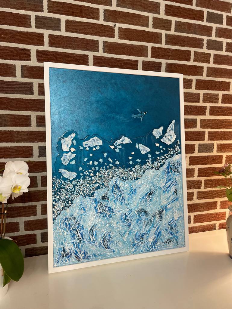 Original Abstract Seascape Painting by Oksana Vorobiova