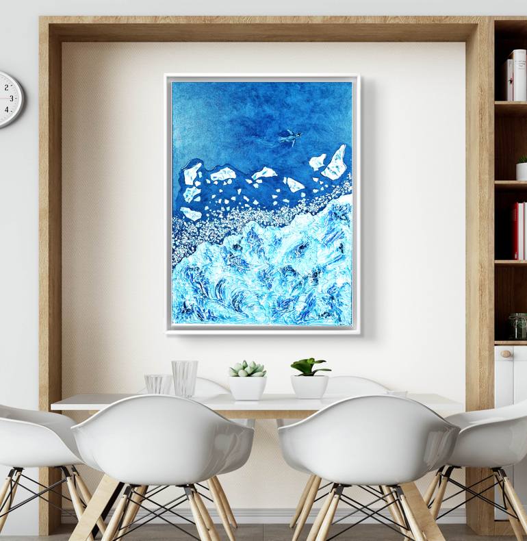 Original Abstract Seascape Painting by Oksana Vorobiova
