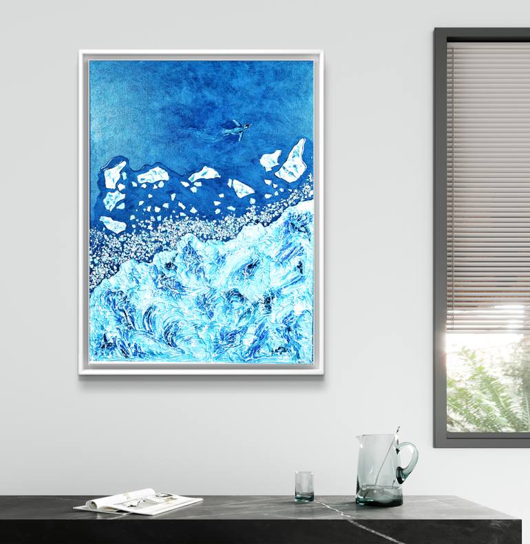 Original Abstract Seascape Painting by Oksana Vorobiova