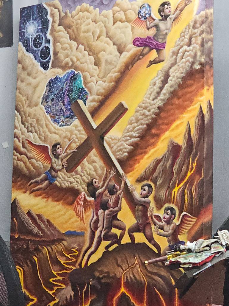 Original Realism Religion Painting by Roderick Henares