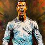Pop art style painting for Cristiano Ronaldo