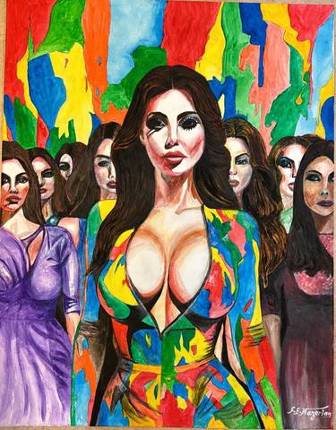 Original Pop Art Fashion Paintings by F Edward Nazarian