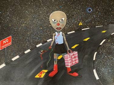 Original Contemporary Outer Space Paintings by Modiromoluwa Popoola