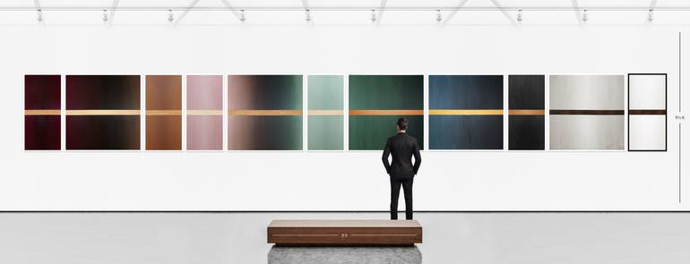 Original Color Field Painting Abstract Mixed Media by Victoria Colt