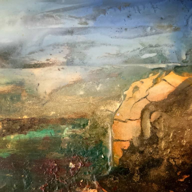 Original Conceptual Landscape Mixed Media by Lara Mellon