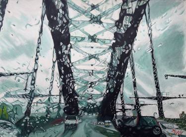 Original Figurative Cities Painting by Ah Min Leong