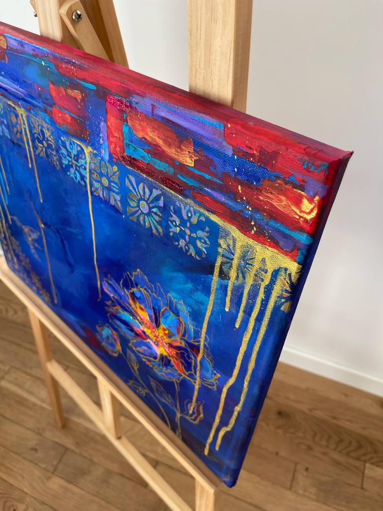 Original Abstract Expressionism Floral Painting by Marina Mark