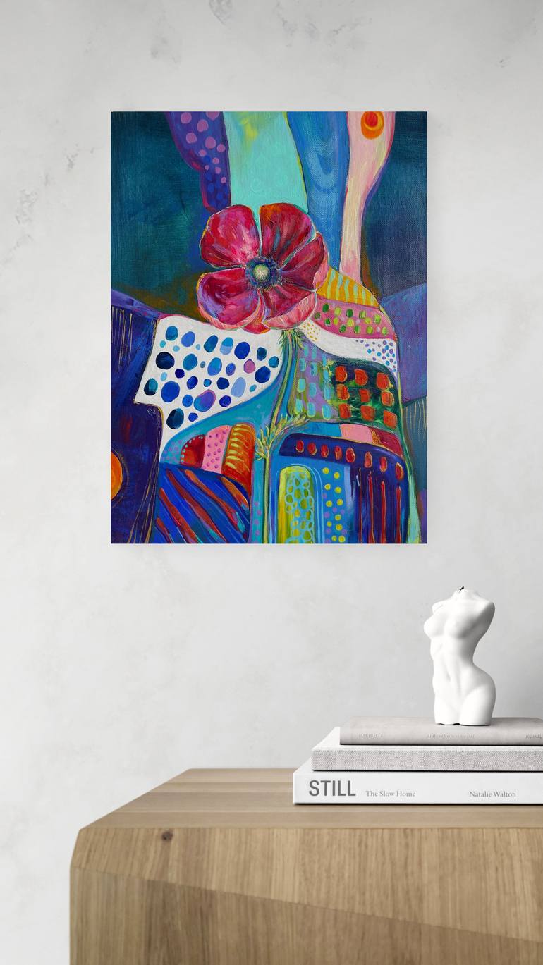 Original Abstract Expressionism Botanic Painting by Marina Mark