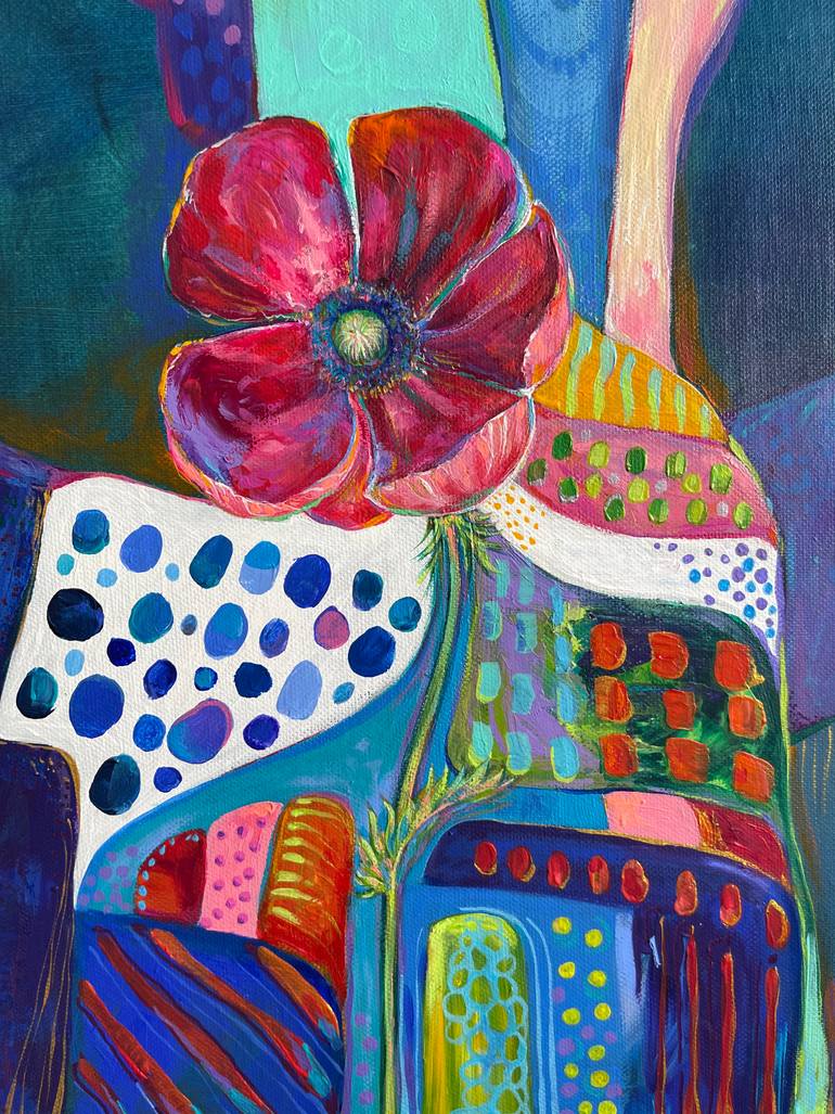 Original Abstract Expressionism Botanic Painting by Marina Mark