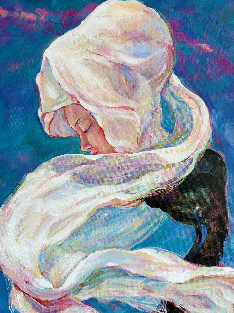 Original Abstract Expressionism People Painting by Marina Mark