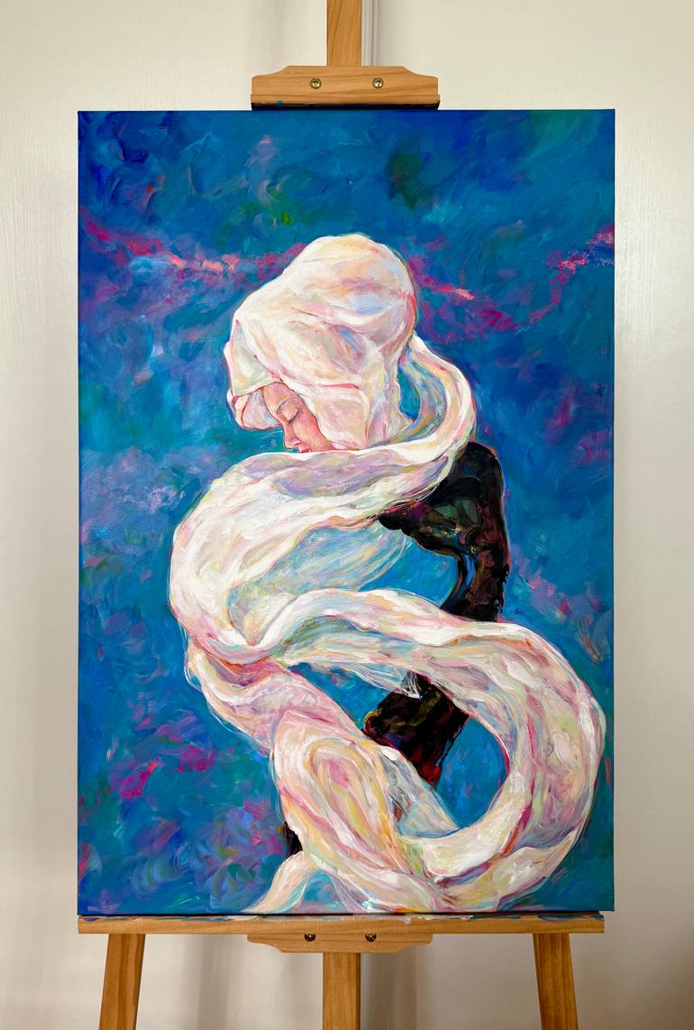 Original Abstract Expressionism People Painting by Marina Mark