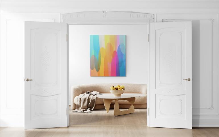 Original Geometric Abstract Painting by Tanja Hoffmann