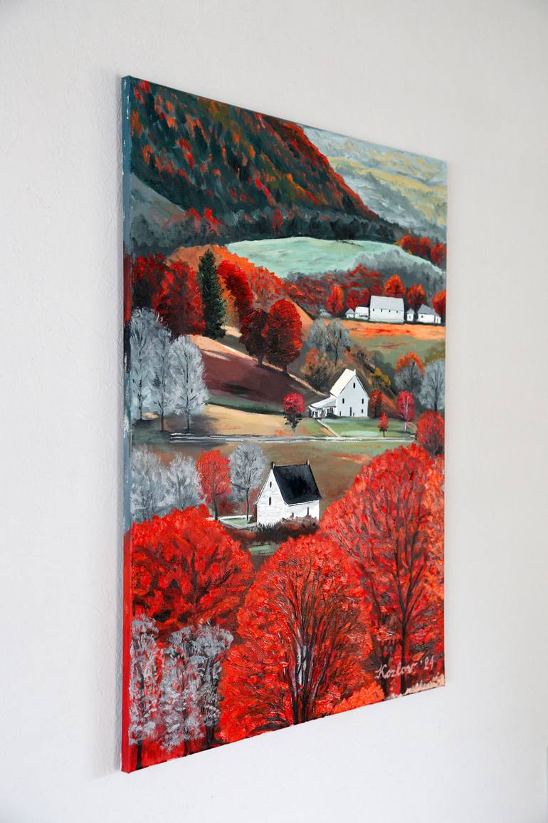Original Figurative Landscape Painting by Yurii Kozlov