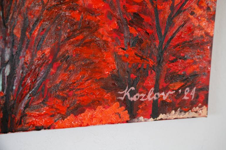 Original Figurative Landscape Painting by Yurii Kozlov