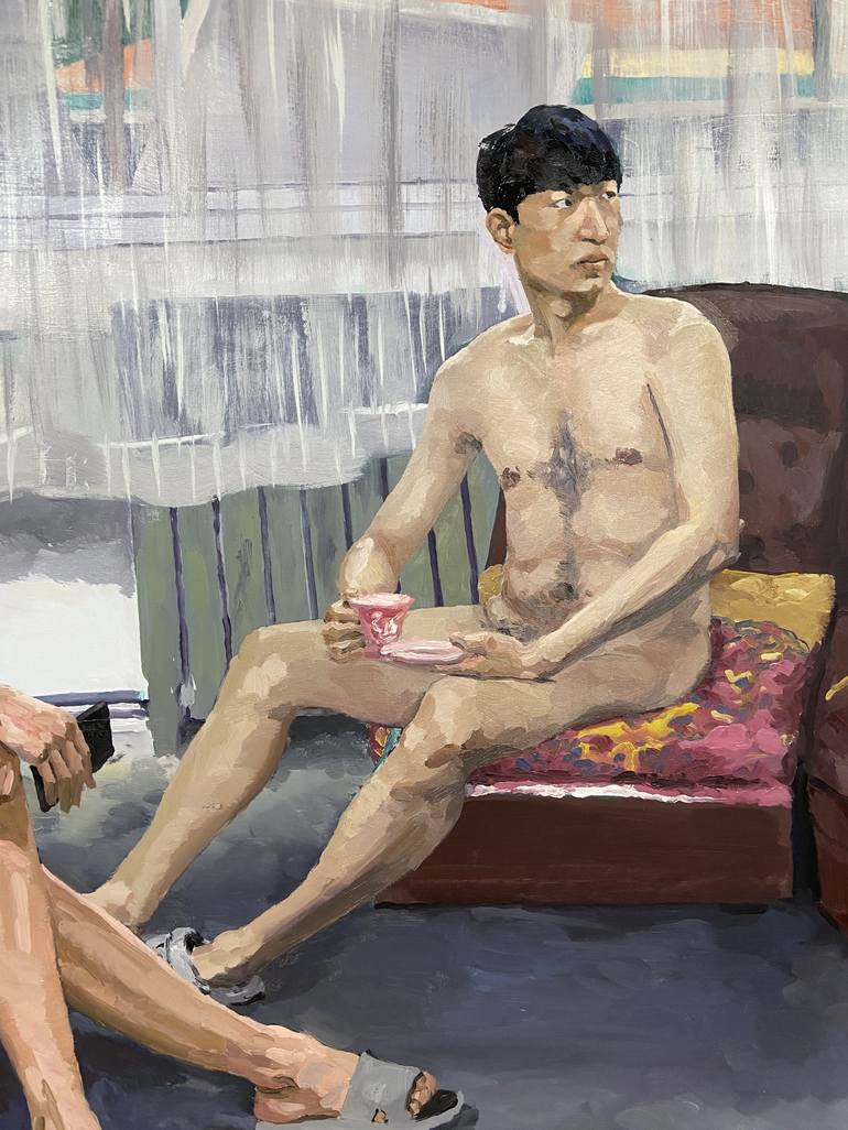 Original Contemporary Nude Painting by Haipeng Qin