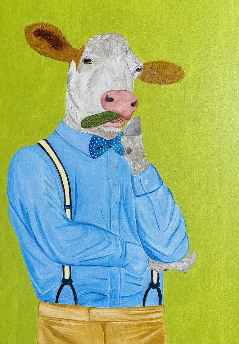 Original Pop Art Animal Paintings by Maryna Korolchuk