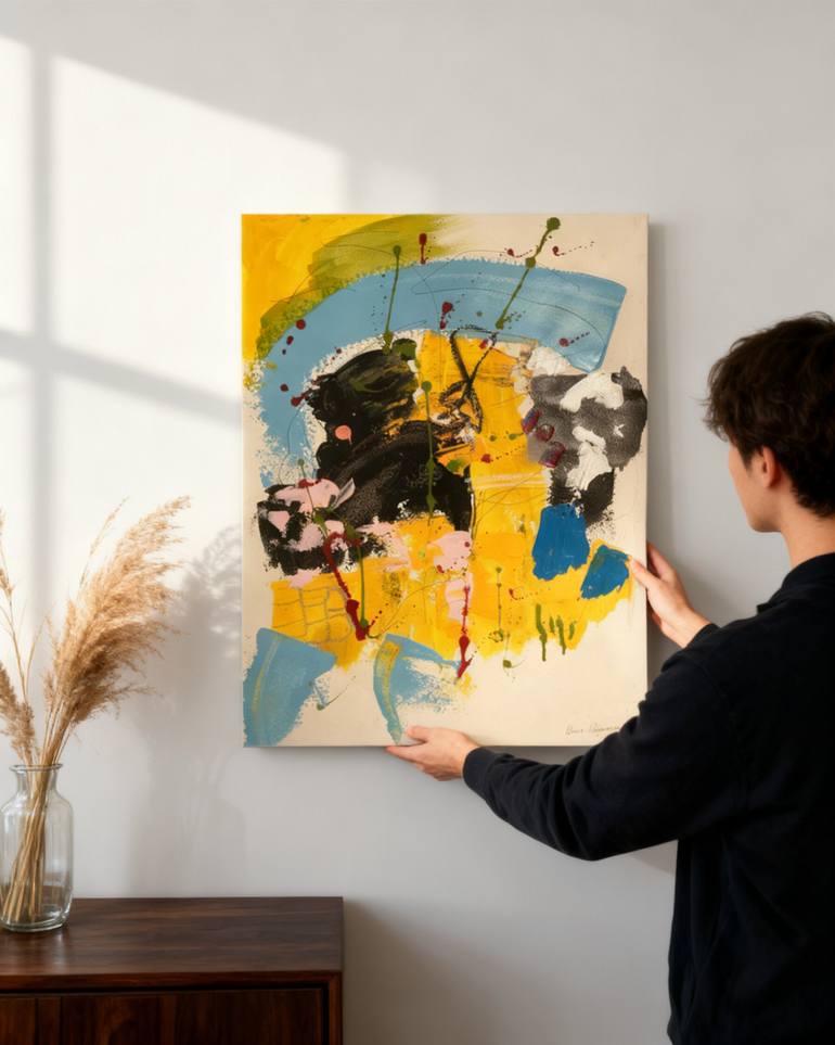 Original Abstract Painting by Elaine Wrogemann | Abstract Expressionism Art on Paper | Fragments of a summer story