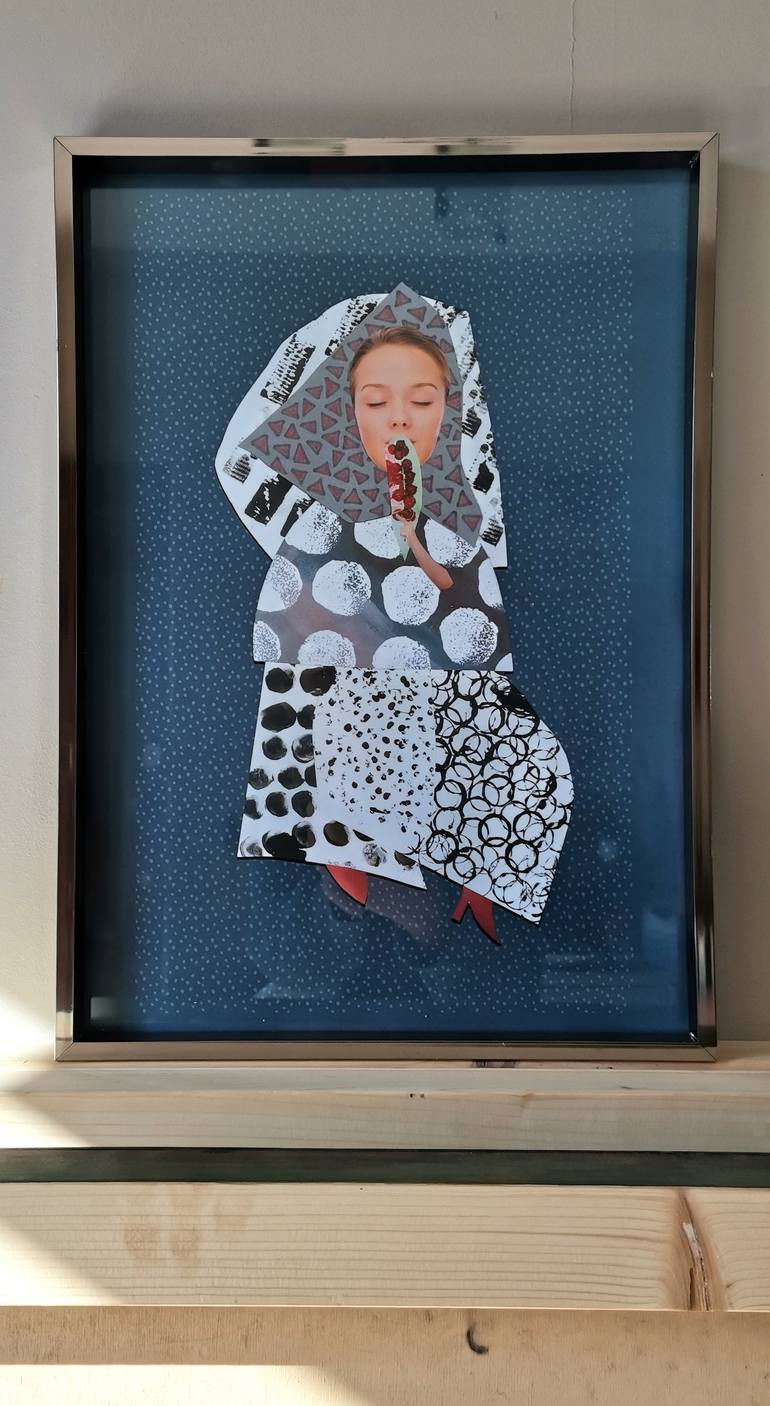 Original Folk Women Collage by Daria Purisova
