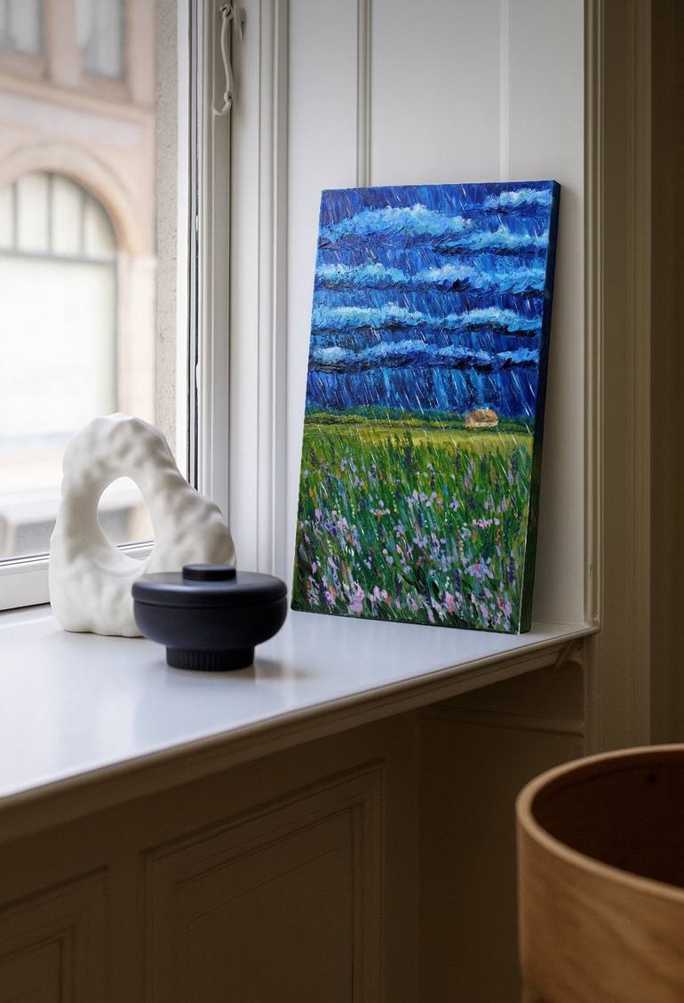Original Abstract Expressionism Landscape Painting by Olena Yanko