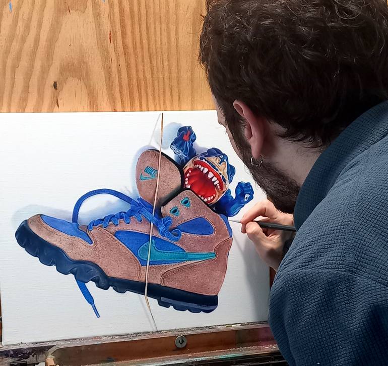 Original Street Art Still Life Painting by Sergio Rivera Martínez