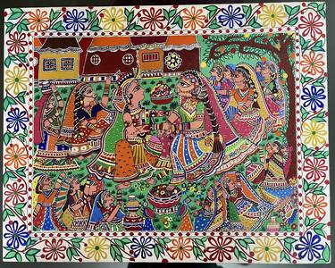 Original Folk Rural Life Paintings by Taruna Dagar