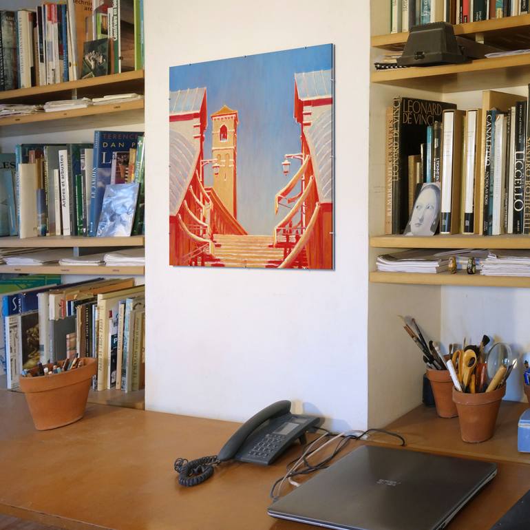 Original Figurative Cities Painting by François Cusson