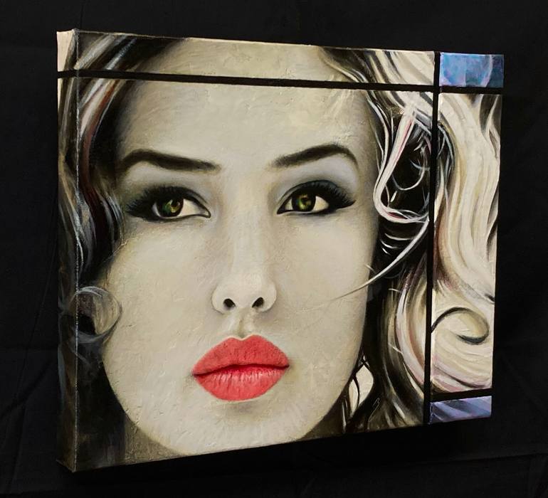Original Pop Art Women Painting by Bruno Capolongo