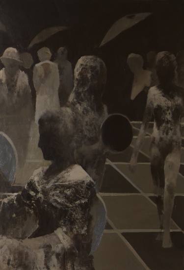 Original Figurative Garden Paintings by David Fitzpatrick