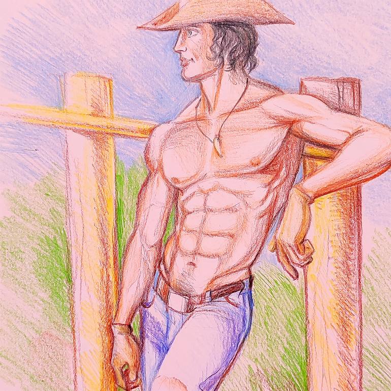 Original Contemporary Body Drawing by Kairat Zhunus