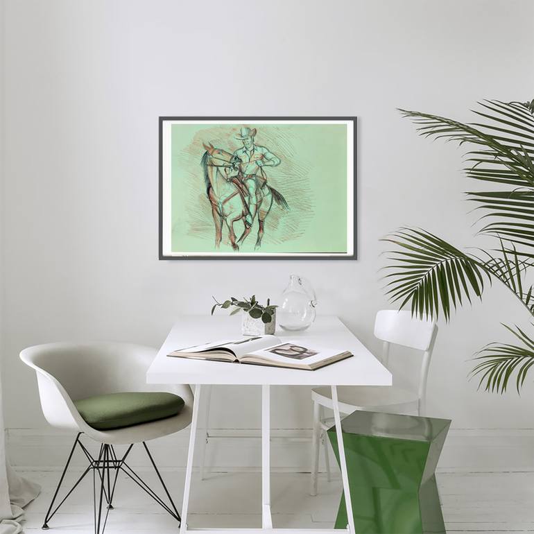 Original Contemporary Horse Drawing by Kairat Zhunus