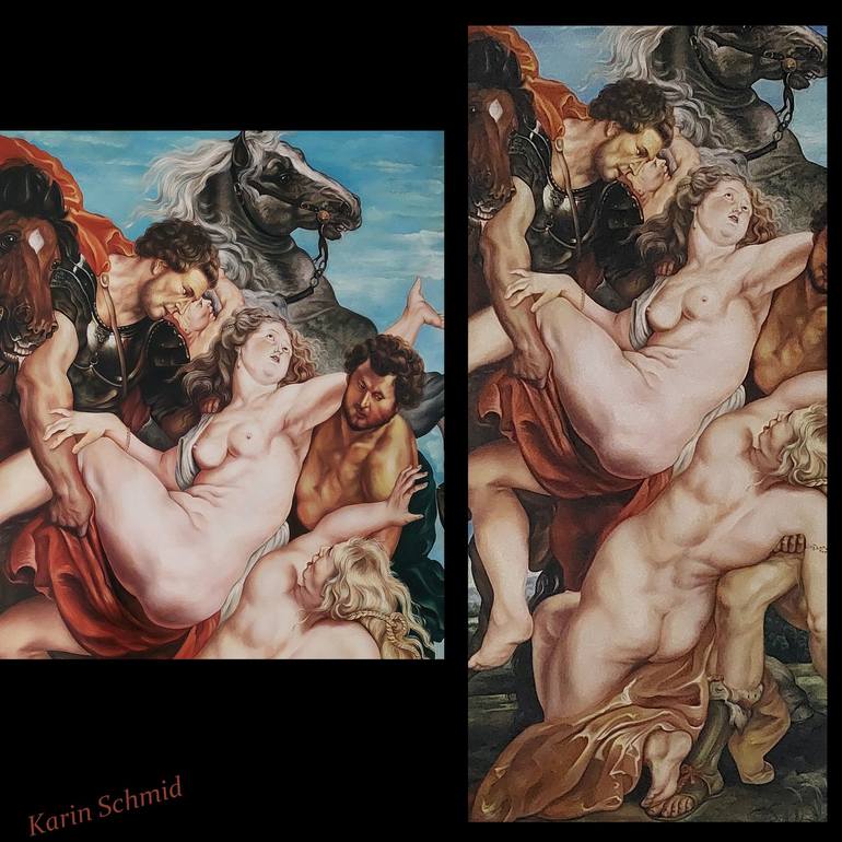 Original Baroque Classical Mythology Painting by Karin Schmid