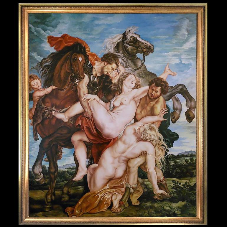 Original Baroque Classical Mythology Painting by Karin Schmid