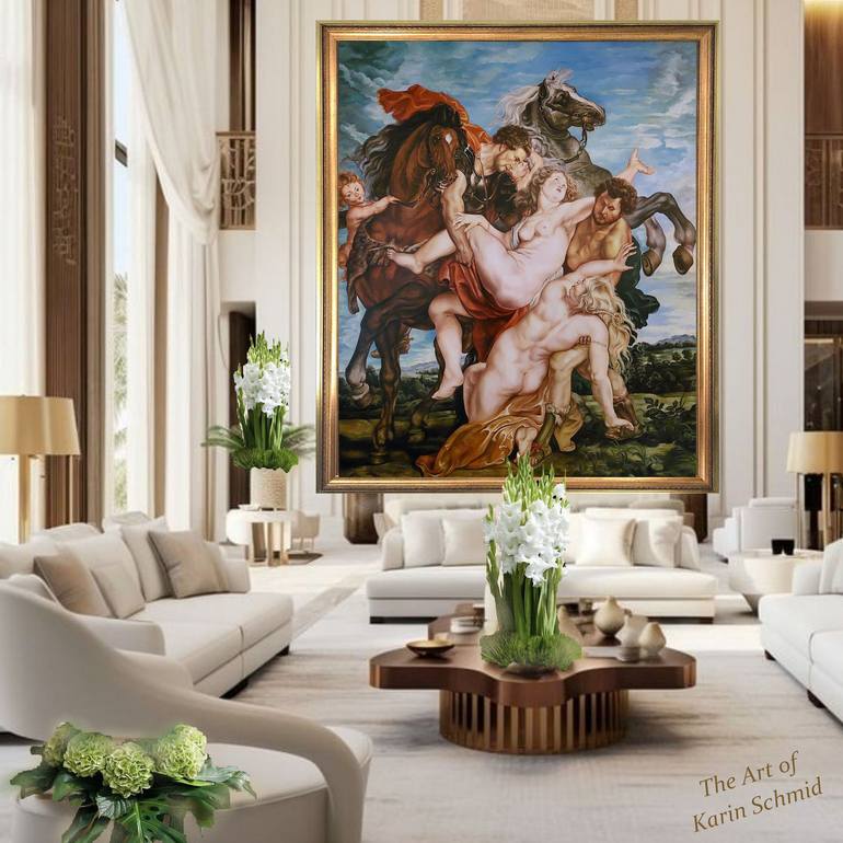 Original Baroque Classical Mythology Painting by Karin Schmid