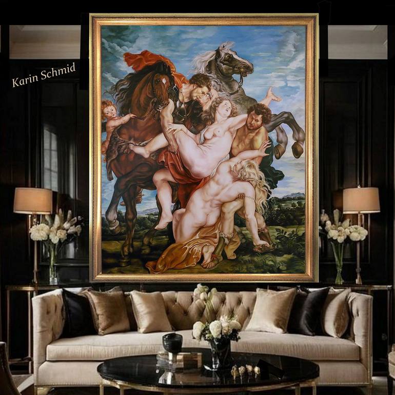 Original Baroque Classical Mythology Painting by Karin Schmid