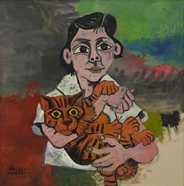 Original Figurative Cats Paintings by Giovanni Battista Marcucci