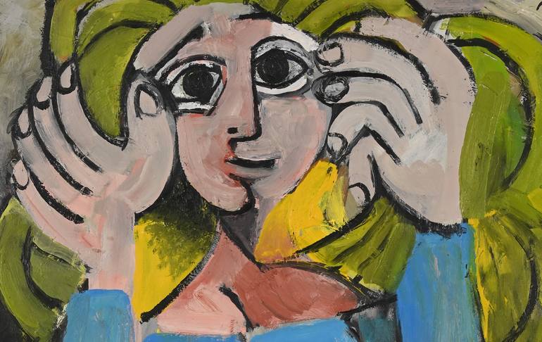 Original Abstract Expressionism Women Painting by Giovanni Battista Marcucci