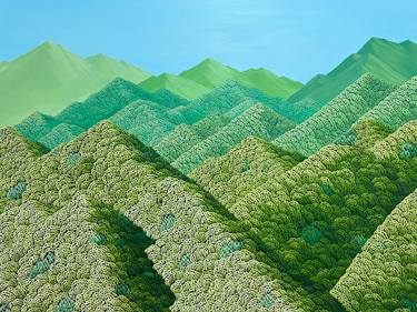 Original Neo-impressionism Landscape Painting by Wondeuk Cho