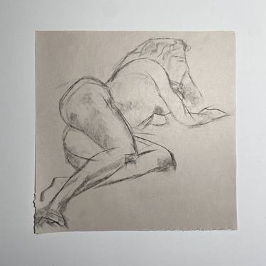 Original Figurative Women Drawings by German Acosta