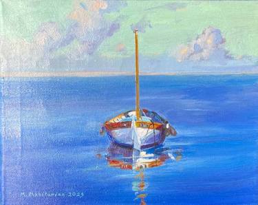 Original Expressionism Boat Paintings by Mkhitar Mkhitaryan