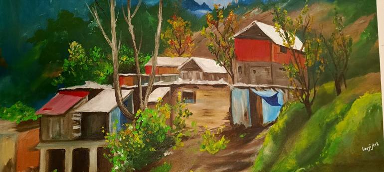 Original Realism Landscape Painting by urooj fatima