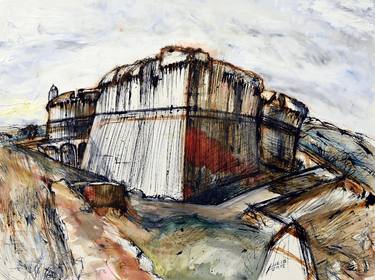 Original Illustration Architecture Mixed Media by Lucio Forte