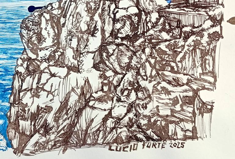Original Expressionism Seascape Drawing by Lucio Forte
