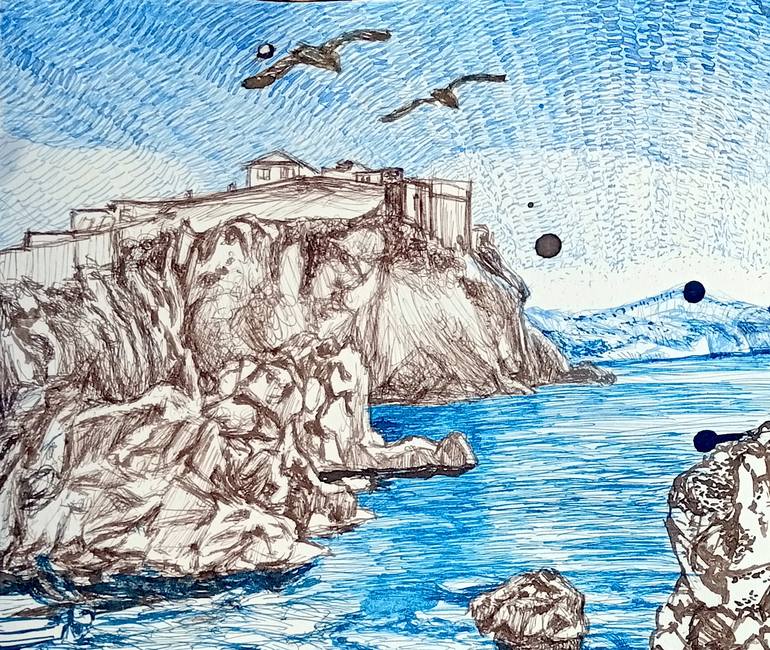 Original Expressionism Seascape Drawing by Lucio Forte