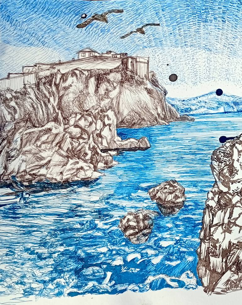 Original Expressionism Seascape Drawing by Lucio Forte